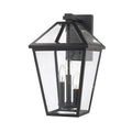 Z-Lite Talbot 21 Inch Tall 3 Light Outdoor Wall Light Talbot - 579XL-BK - Craftsman-Mission