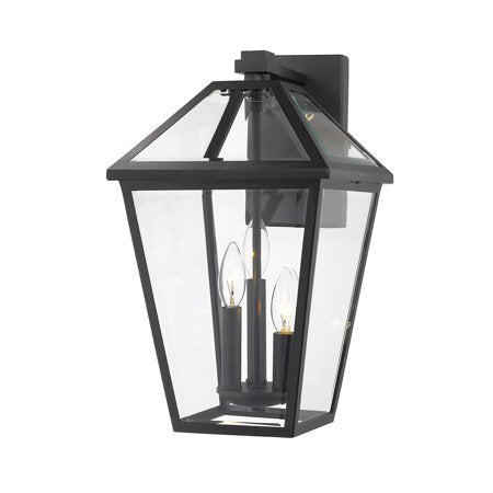 Z-Lite Talbot 21 Inch Tall 3 Light Outdoor Wall Light Talbot - 579XL-BK - Craftsman-Mission