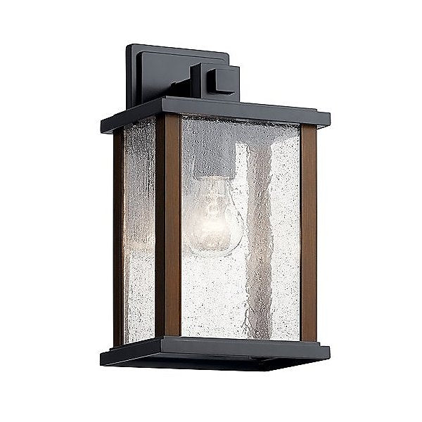 Kichler Marimount 12.75 1 Light Black Outdoor Wall Sconce with Clear Glass