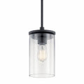 Kichler 43996BK Crosby Pendant, 1-Light 100 Watts, Black