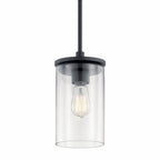 Kichler 43996BK Crosby Pendant, 1-Light 100 Watts, Black