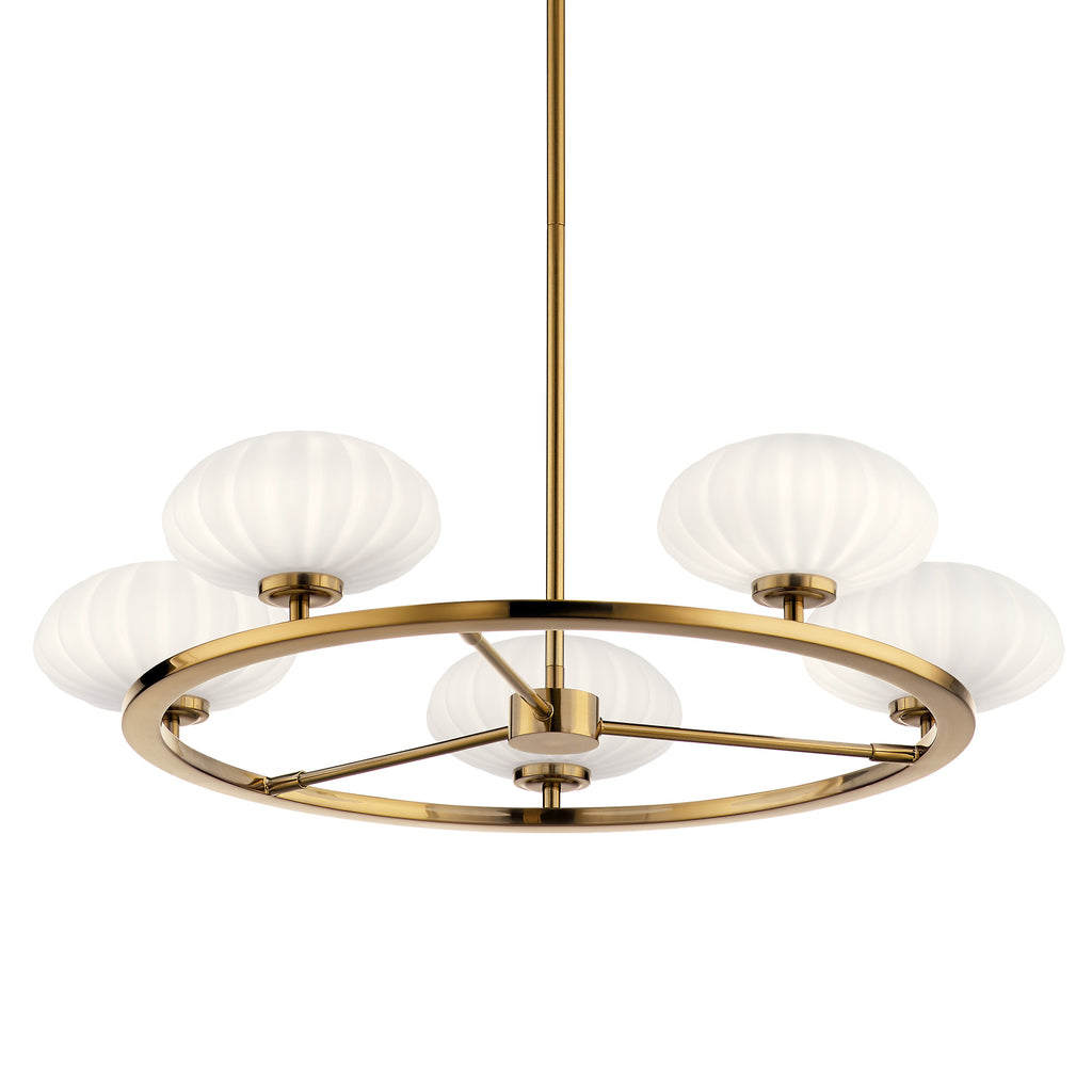Kichler 52223 Pim 6 Light 28" Wide Chandelier Fox Gold Indoor Lighting Chandeliers