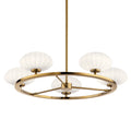 Kichler 52223 Pim 6 Light 28" Wide Chandelier Fox Gold Indoor Lighting Chandeliers