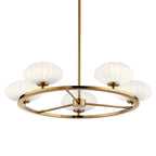 Kichler 52223 Pim 6 Light 28" Wide Chandelier Fox Gold Indoor Lighting Chandeliers
