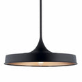 Kichler 52096 Elias 22’’ Wide Single Pendant / Semi-Flush Ceiling Fixture with Short Shade Black Indoor Lighting