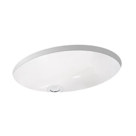Miseno MNO1714OU 20’’ Oval Undermount Bathroom Sink with Front Overflow Bright White Sinks Bathroom Sinks Sinks Only