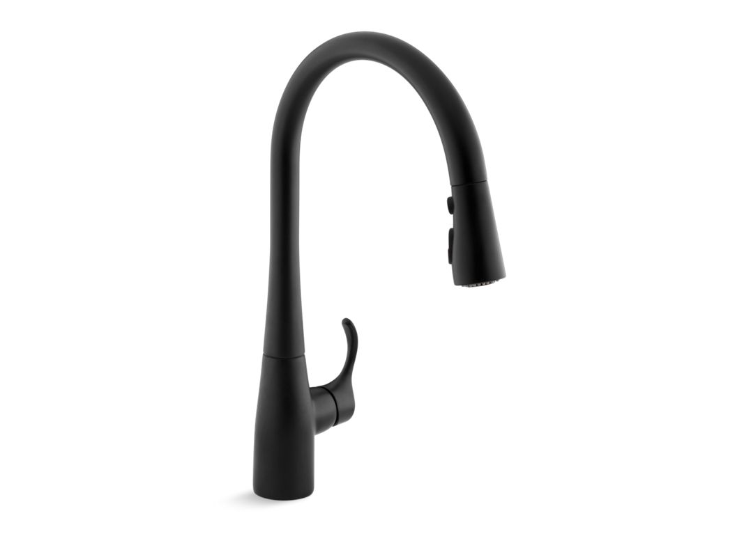 Simplice Single-Handle Pull-Down Sprayer Kitchen Faucet with DockNetik and Sweep Spray in Matte Black