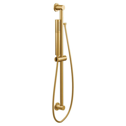 Moen 3887EPBG Modern Eco-Performance Handshower Handheld Shower with 30-Inch Slide Bar and 69-Inch Metal Hose, Brushed Gold
