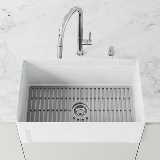 Vigo VGSG3318 Silicone Grid 29-1/2’’ L X 14-9/16’’ W Silicone Basin Rack Gray Sink Accessories and Parts Kitchen Sink