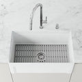 Vigo VGSG3318 Silicone Grid 29-1/2’’ L X 14-9/16’’ W Silicone Basin Rack Gray Sink Accessories and Parts Kitchen Sink