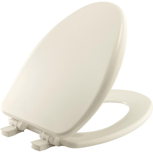 Alesio Elongated Enameled Wood Toilet Seat White