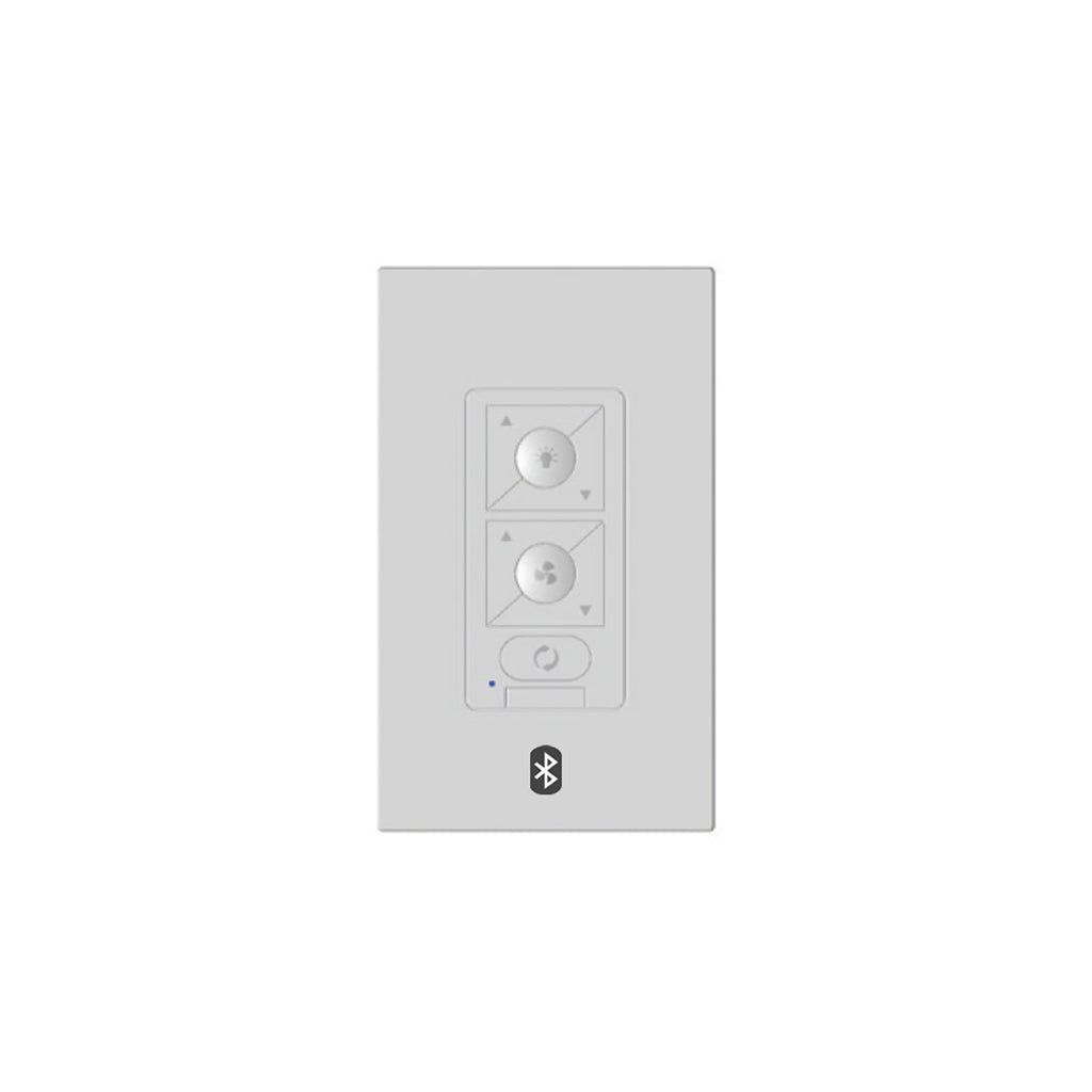 WAC Lighting 6-Speed Bluetooth Ceiling Fan Wall Control with Single Pole Wall Plate Model: WC20-W