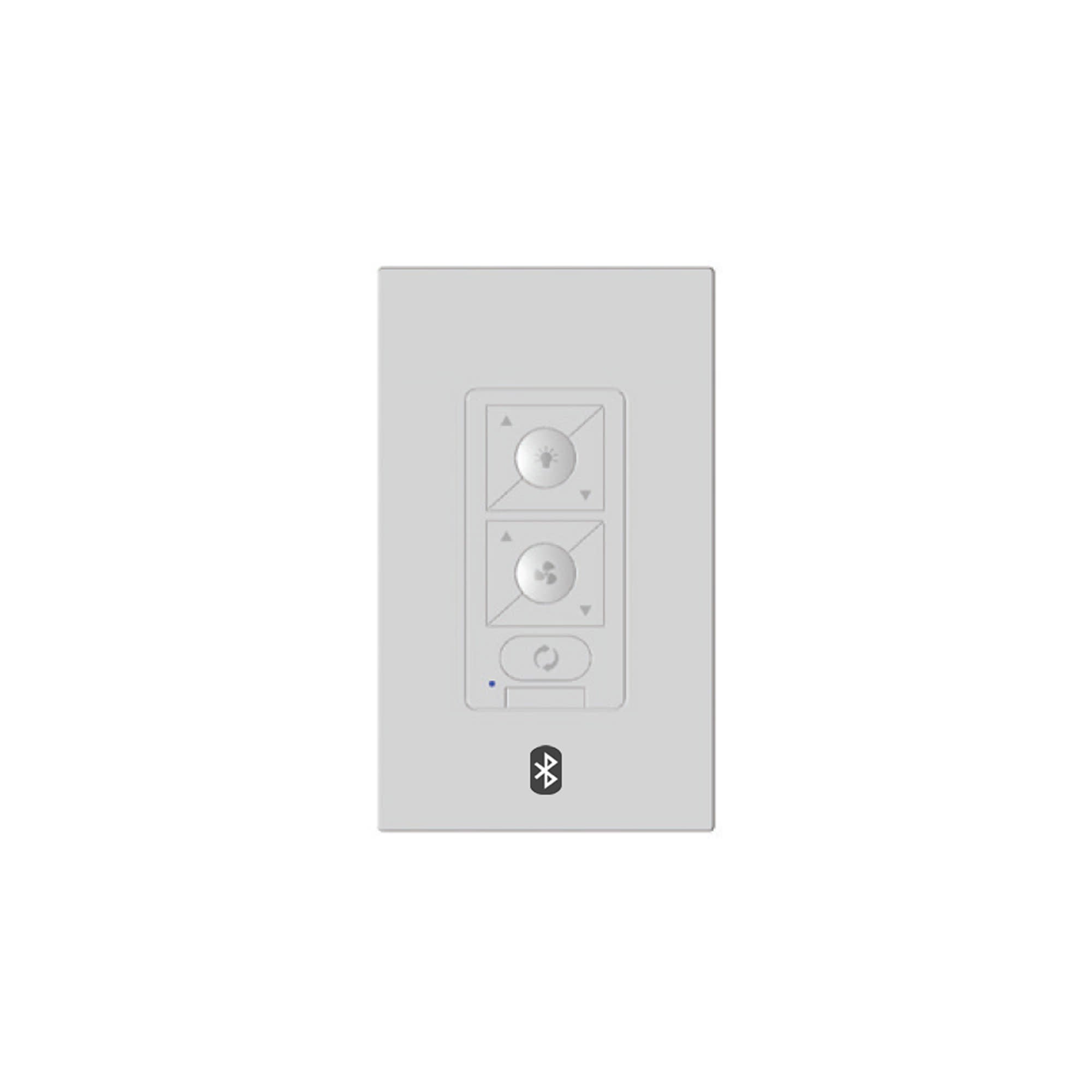 WAC Lighting 6-Speed Bluetooth Ceiling Fan Wall Control with Single Pole Wall Plate Model: WC20-W
