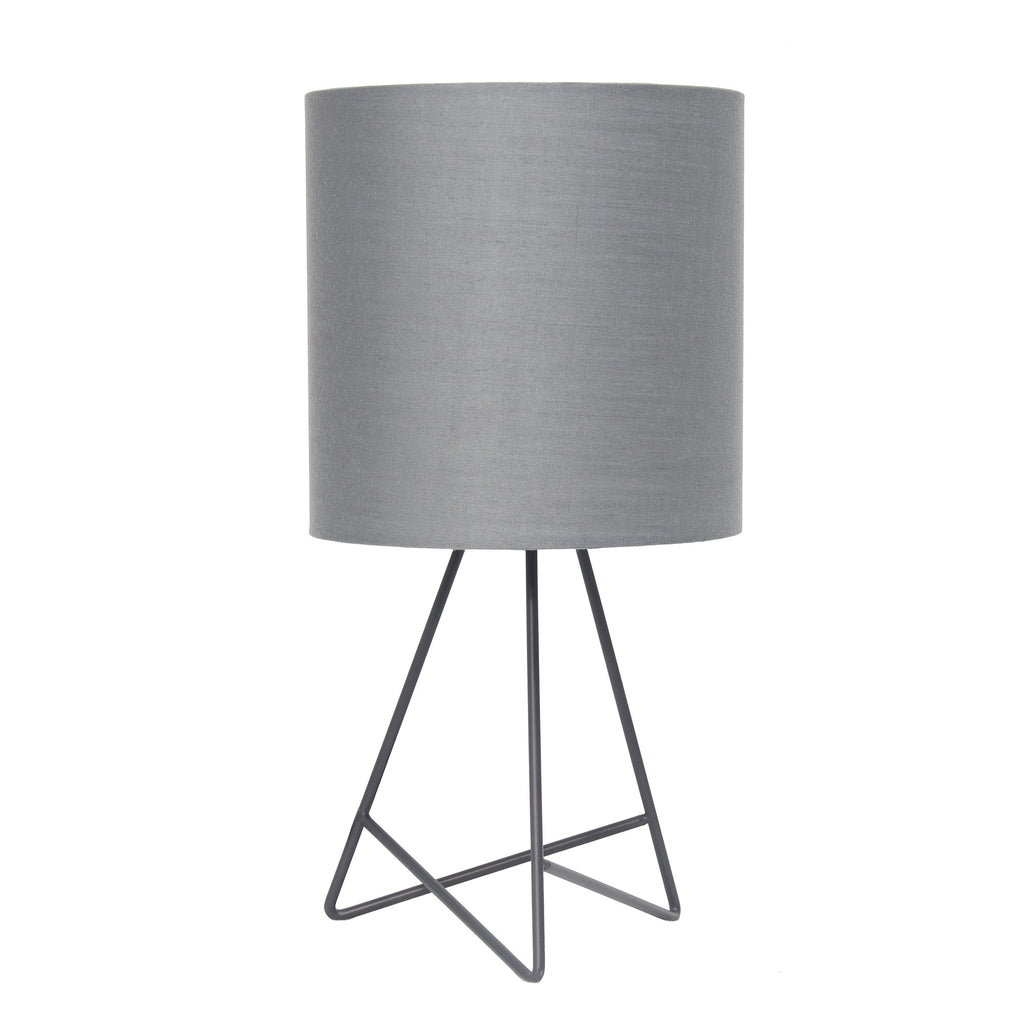 Down to the Wire Table Lamp with Fabric Shade Gray - Simple Designs - *Home Decor & Curtains