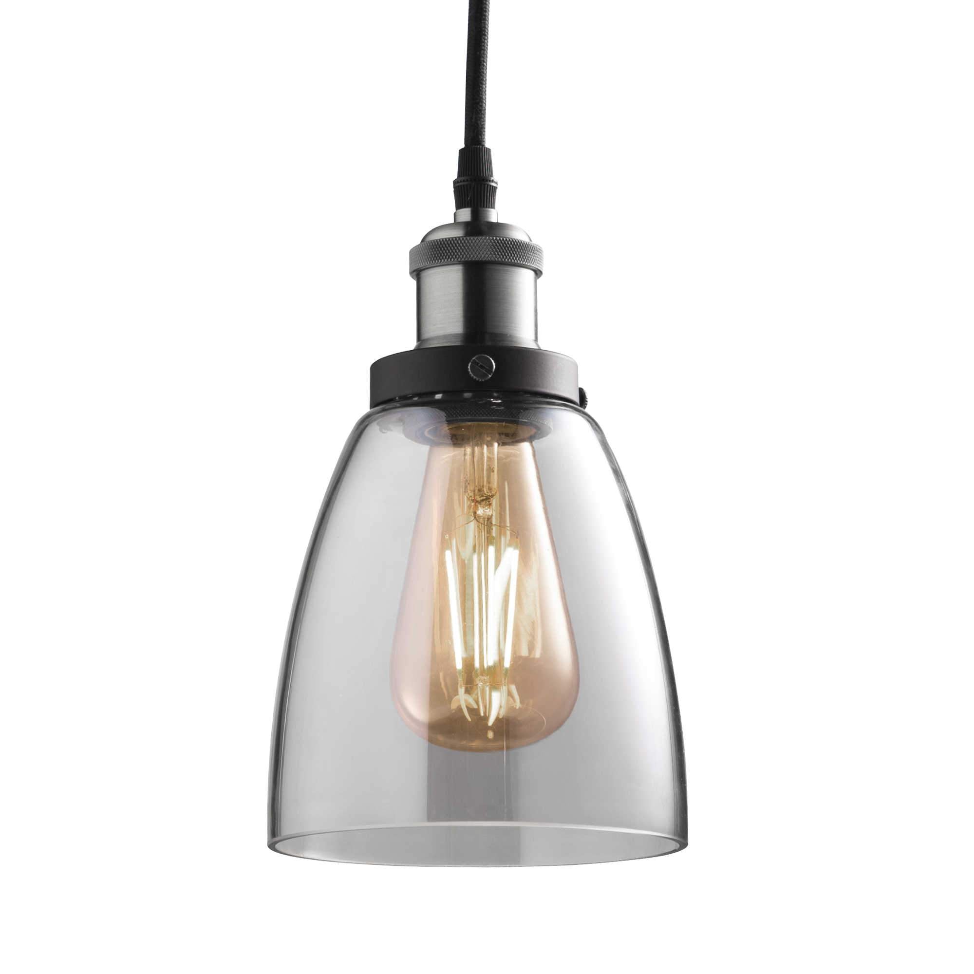 Feit Electric LED VIntage Pendant Dimmeable Vintage Pendant Brushed Nickel Clear Glass (40W Replacement) 6W - *Lighting