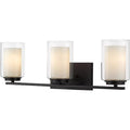 Z-Lite 426-3V Willow 3 Light 24" Wide Bathroom Vanity Light Matte Black