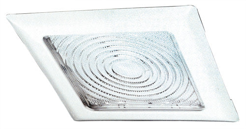 Elco EL11W 8" Square Trim with Fresnel Glass Lens White