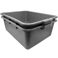 Polypropylene Bus Tub, Standard Weight, 21-1/2"L x 15"W x 7"H, Gray, 2 ct