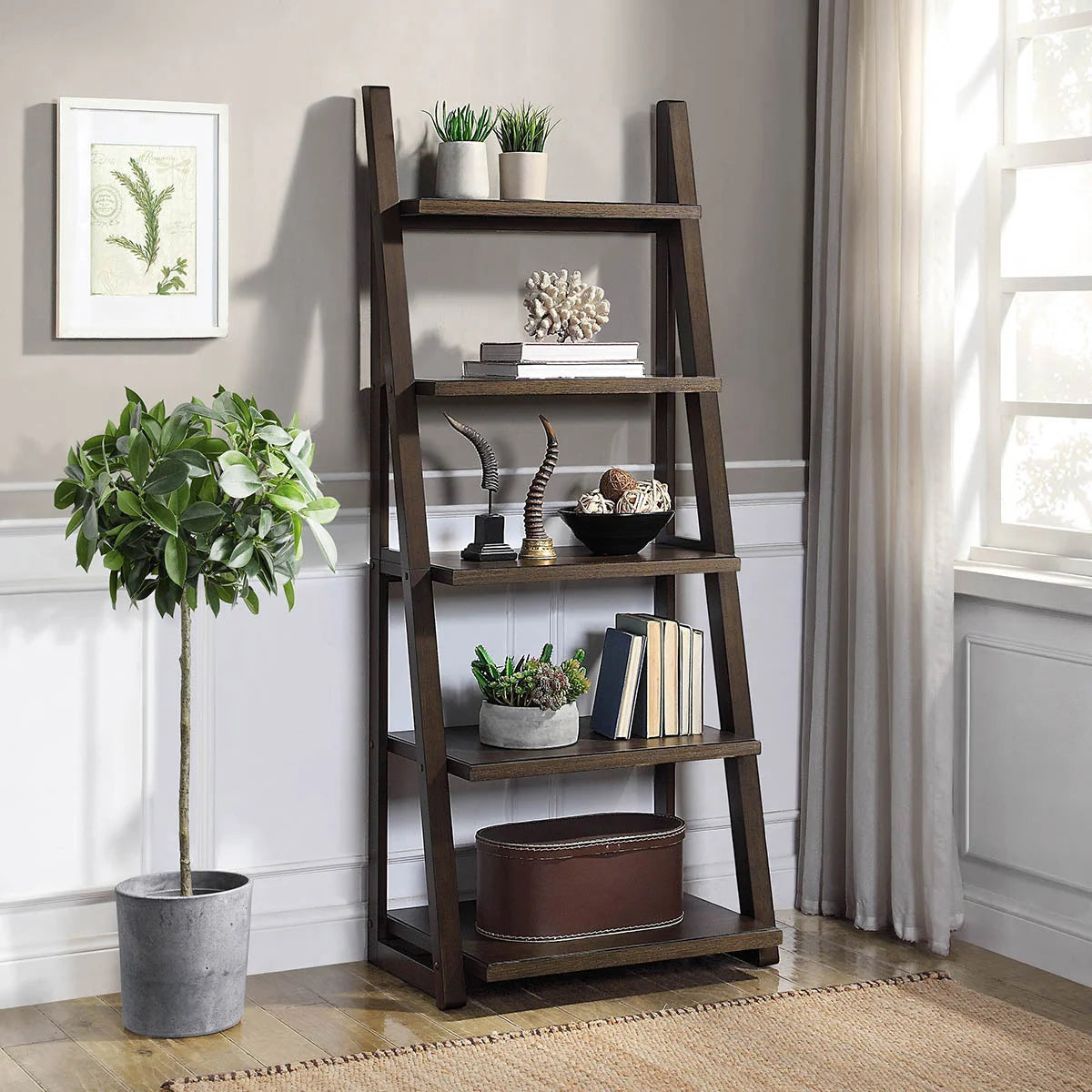 Langston 72" Ladder Bookcase