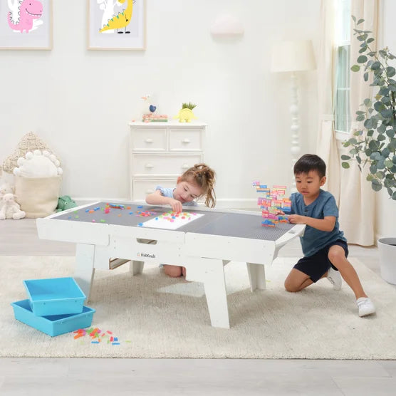 Cosmetic Damage KidKraft Lego Building Bricks Play N Glow Light-Up Table with 210 Bricks