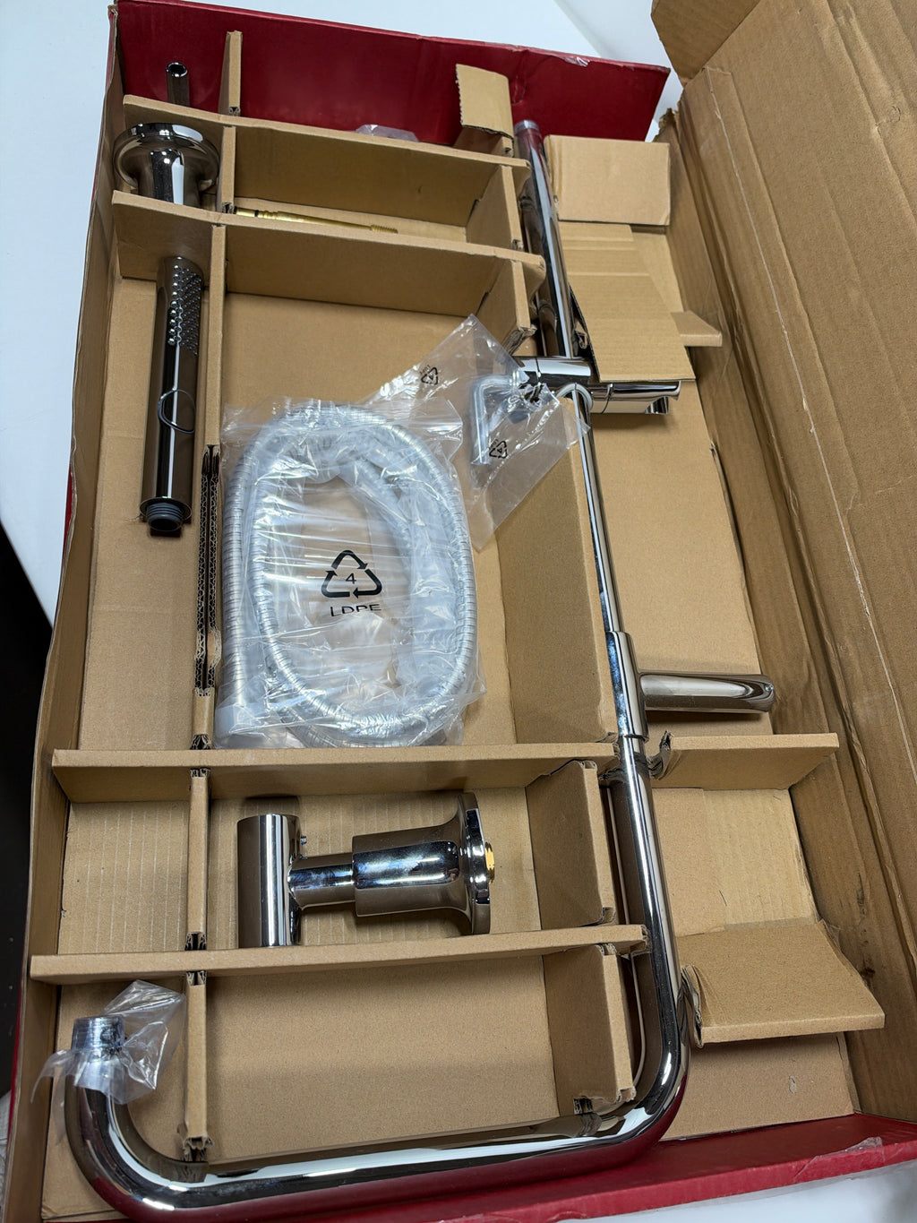 Pfister HSK-70SHW Modern Round Retrofit Shower with Hand Shower Slide Bar Shower Arm and Hose Polished Chrome