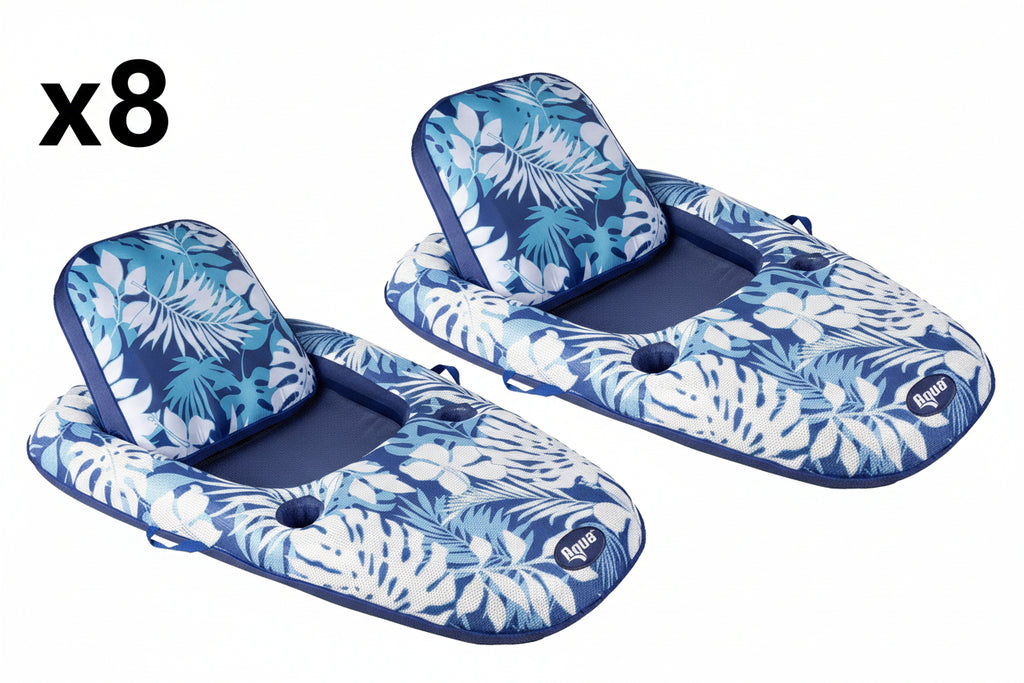 Untested 8 x Aqua Luxury Pool Lounger and Tanner Pool Float