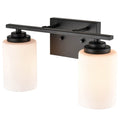 ML Lighting 3182-MB Transitional Two Light Vanity from Durham Collection in Black Finish - *Lighting & Electrical