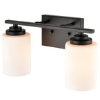 ML Lighting 3182-MB Transitional Two Light Vanity from Durham Collection in Black Finish - *Lighting & Electrical