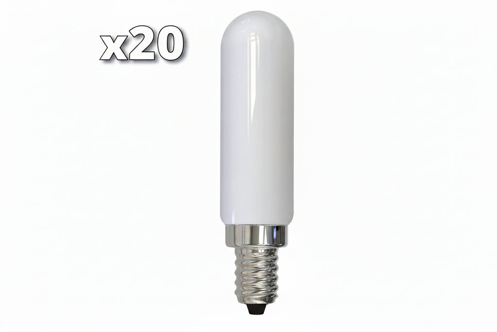 20 x Bulbrite 776994 4.5 Watt Dimmable T6 Candelabra (E12) LED Bulb- 450 Lumens 4000K and 90CRI Milky Bulbs Bulbs LED