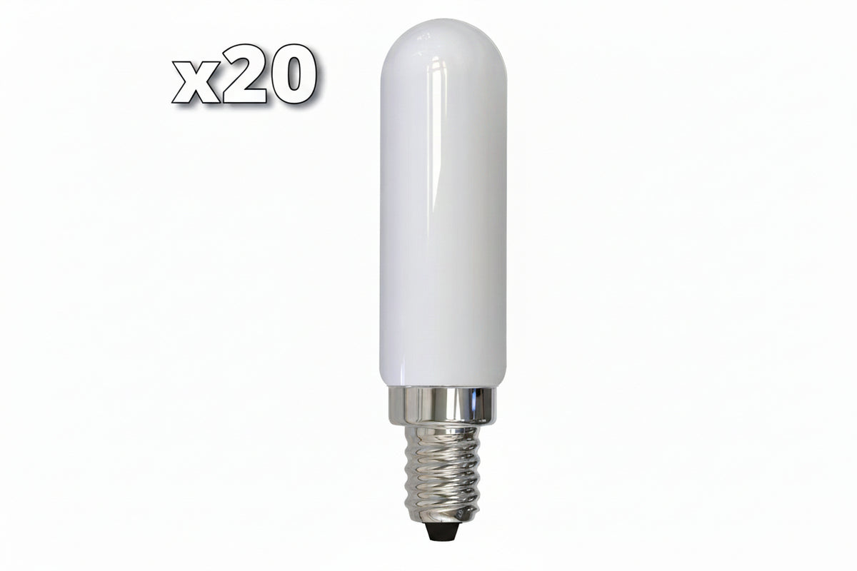 20 x Bulbrite 776994 4.5 Watt Dimmable T6 Candelabra (E12) LED Bulb- 450 Lumens 4000K and 90CRI Milky Bulbs Bulbs LED
