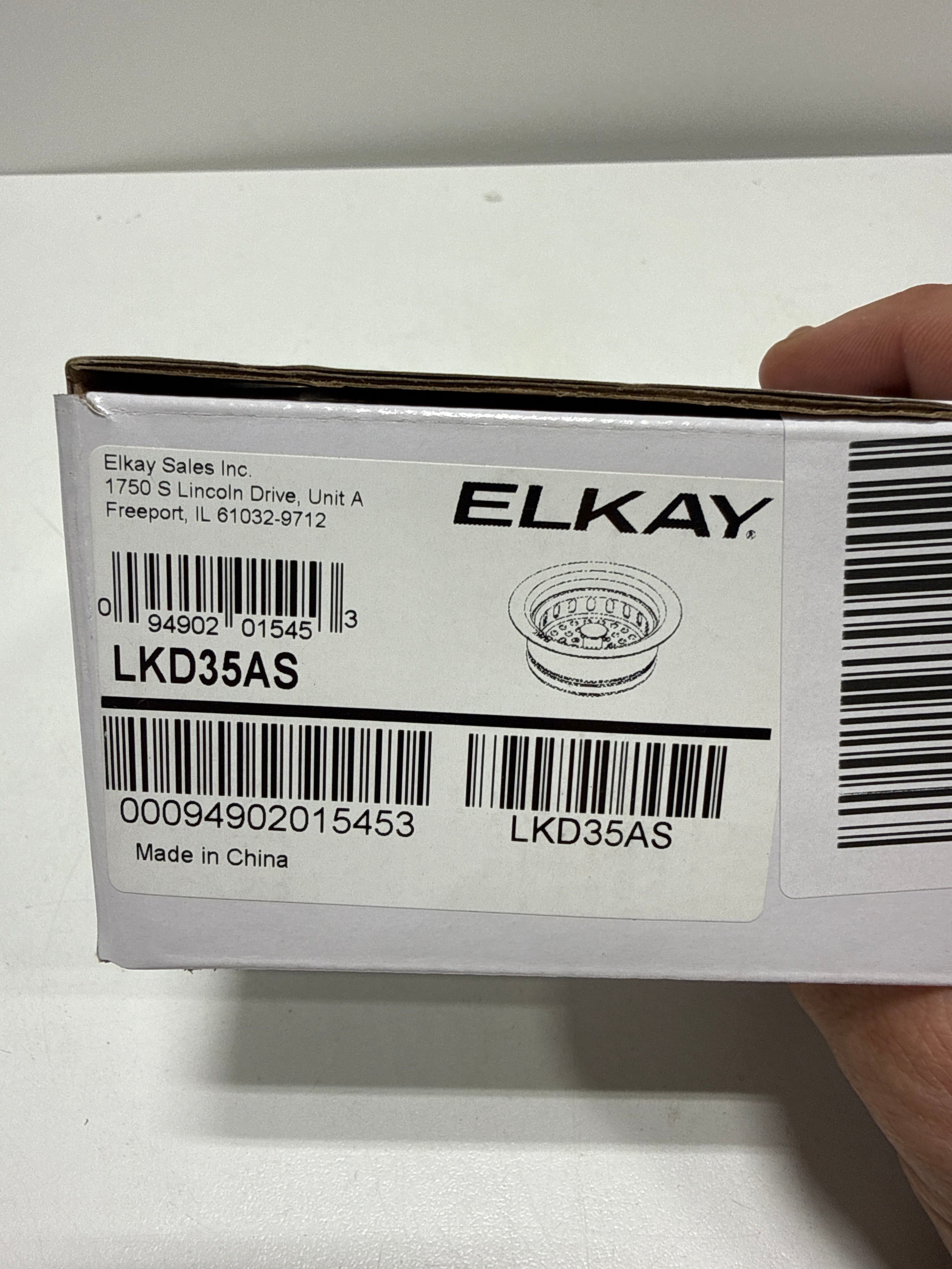 Elkay LKD35 3-1/2" Disposal Flange with Removable Basket Strainer Antique Steel