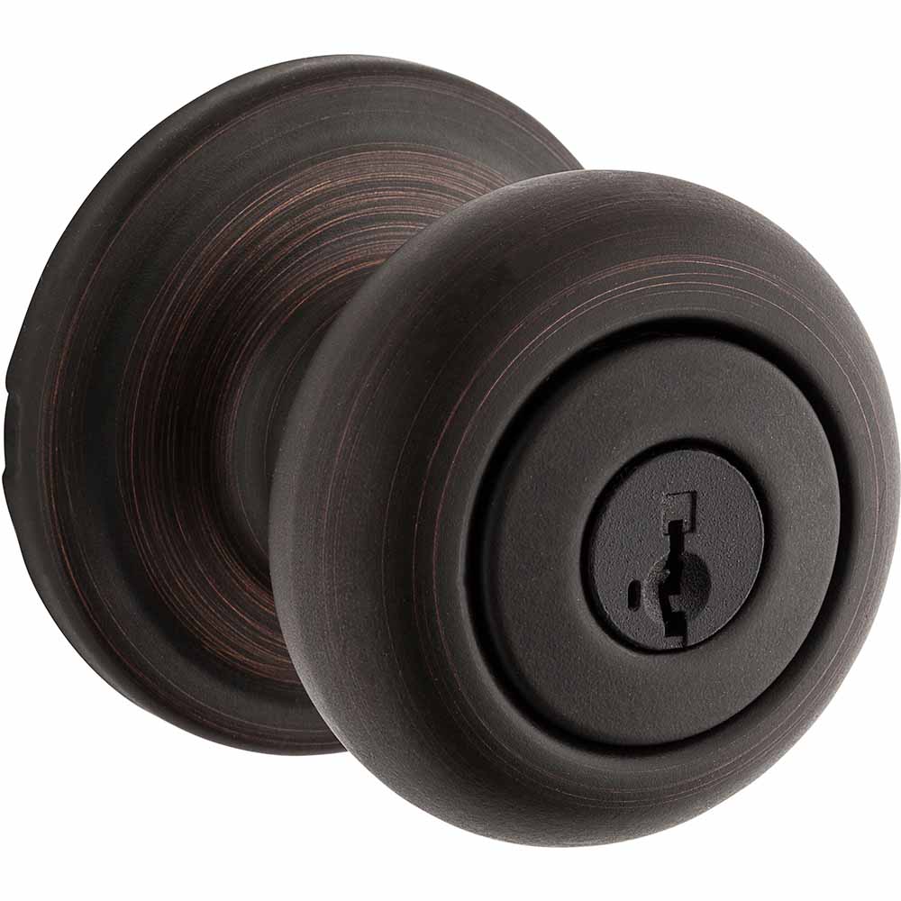 Kwikset Hancock Keyed Entry Single Cylinder Knobset with SmartKey - Venetian Bronze - 740H-11PSGC