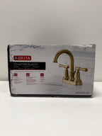 Delta Chamberlain Gold 4 in. Centerset Double-Handle Bathroom Faucet in Champagne Bronze