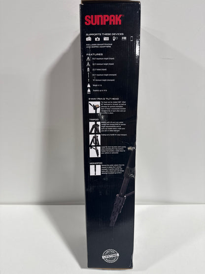 See Desc Sunpak - PlatinumPlus Ultra 7000 2-in-1 70" Tripod and Monopod - Silver