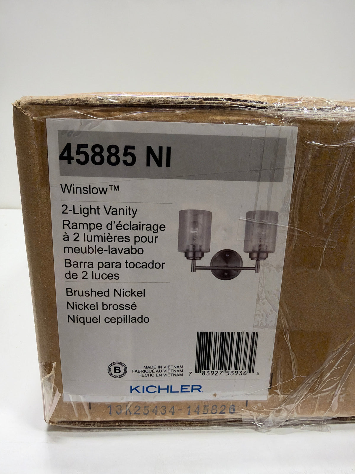 Kichler 45885 Winslow 2 Light 13" Wide Vanity Light Brushed Nickel Indoor Lighting Bathroom Fixtures Vanity Light
