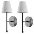 Globe Set of 2 Rechargeable LED Wall Sconces Dimmable - *Lighting & Electrical