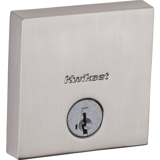 Kwikset 258SQT-S Downtown Low Profile Single Cylinder Deadbolt with SmartKey