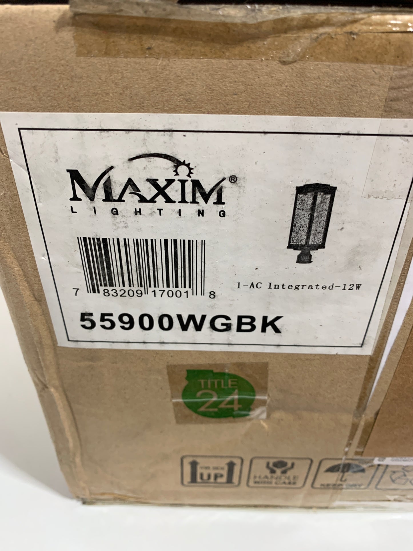 Maxim Lighting Salon 19 Inch Tall LED Outdoor Post Lamp Salon - 55900WGBK