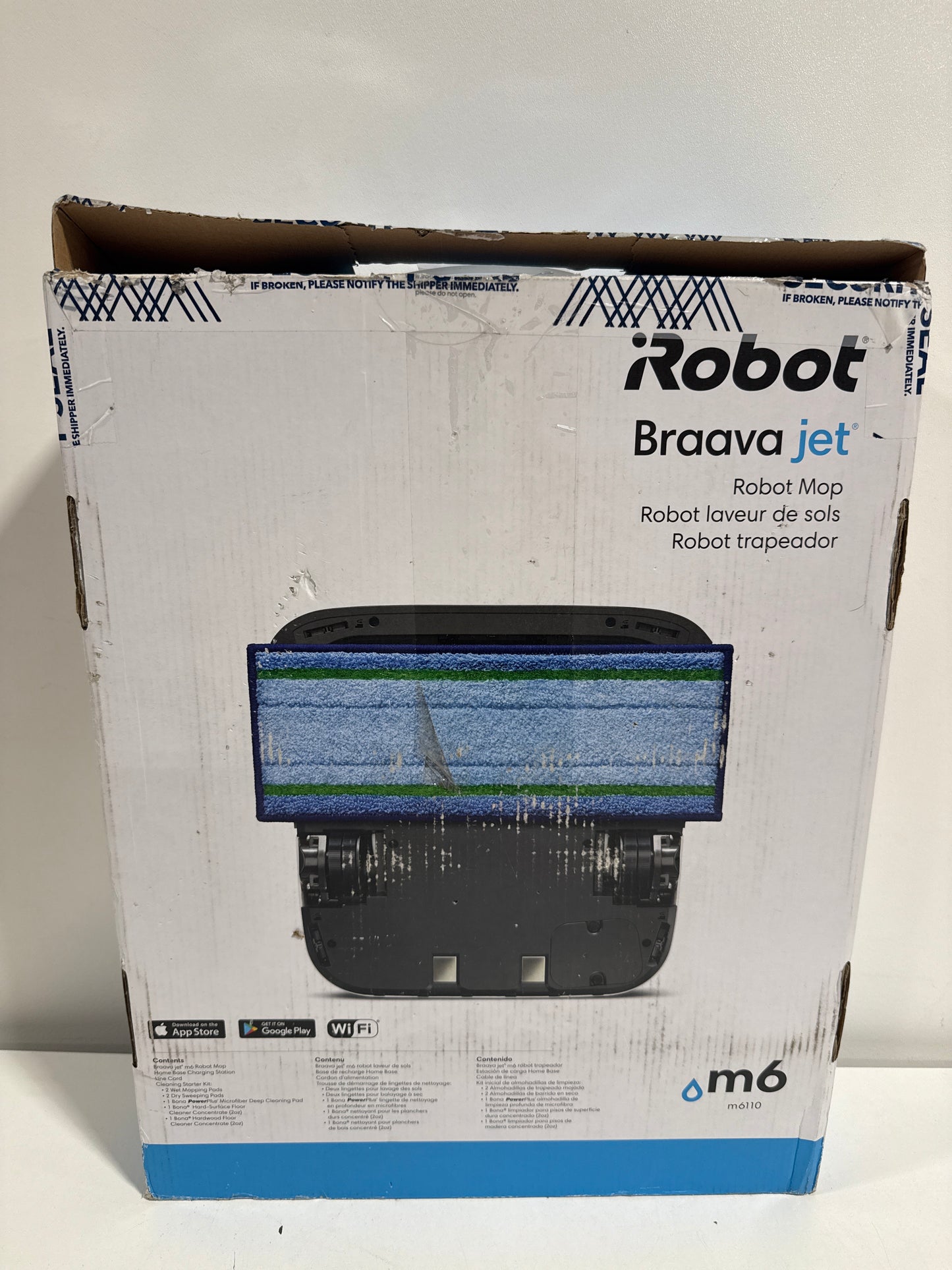 IRobot - Braava Jet M6 Wi-Fi Connected Robot Mop - White