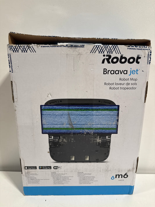 IRobot - Braava Jet M6 Wi-Fi Connected Robot Mop - White