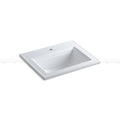 Kohler 2337-1-58 Memoirs® Stately 22-3/4" rectangular drop-in bathroom sink, Thunder Grey