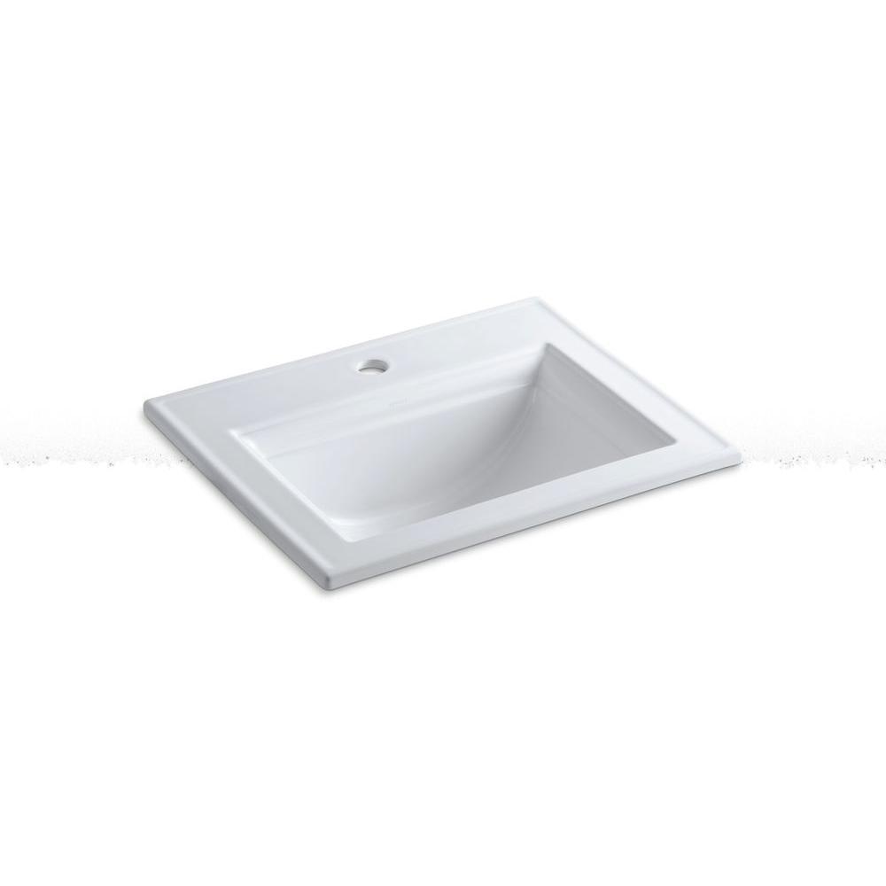 Kohler 2337-1-58 Memoirs® Stately 22-3/4" rectangular drop-in bathroom sink, Thunder Grey