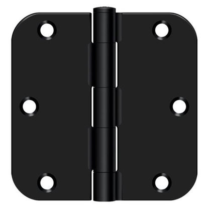 9 x Deltana S35R5 Steel Plain Bearing Hinge| 3-1/2 X 3-1/2 X 5/8" Radius| 2 Pack Black