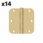 14 x Deltana 3.5" H X 3.5" W Butt/Ball Bearing Single Door Hinge