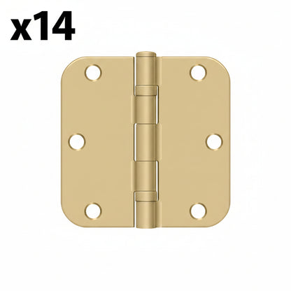 14 x Deltana 3.5" H X 3.5" W Butt/Ball Bearing Single Door Hinge