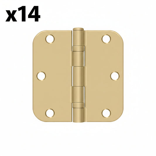 14 x Deltana 3.5" H X 3.5" W Butt/Ball Bearing Single Door Hinge