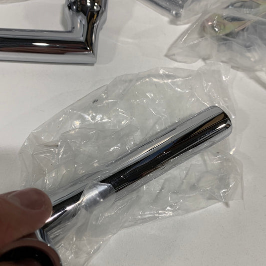 See Desc Baldwin Tube Passage Door Lever Set with 5 Inch Rectangle Rose from the Reserve Collection