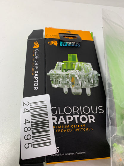 Glorious - Raptor 5-pin Lubed Clicky Hot Swappable Switch for Mechanical Keyboards (38x) - Clear