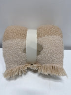 50’’x60’’ Tonal Woven Boucle Throw Blanket Cream - Threshold™ Designed with Studio McGee - *Bedding