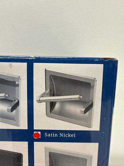 Gatco 751 Recessed Pivoting Arm Toilet Paper Holder Satin Nickel